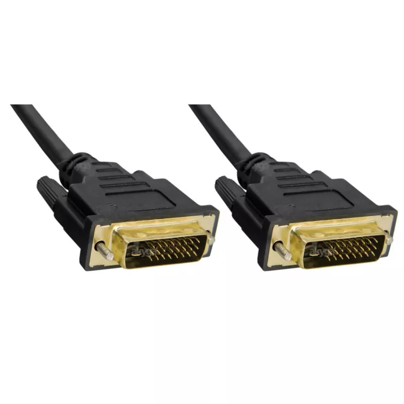 Akyga AK-AV-06 DVI-D Dual-Link-kabel (24+1), stekker op stekker, 1,8 m, zwart