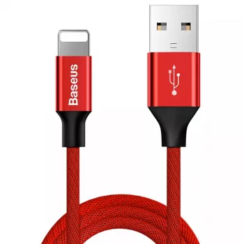 USB-A naar Lightning kabel Baseus Yiven 1,8 m, 2 A uitgang, rood, mantel van thermoplastisch elastomeer