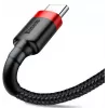 BASEUS Gevlochten Cafule-snelllaadkabel - USB Type-A naar Type-C 2A - 2 m - zwart (nylon)