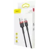 BASEUS Gevlochten Cafule-snelllaadkabel - USB Type-A naar Type-C 2A - 2 m - zwart (nylon)