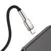 BASEUS Fast Charge Cafule datatransmissiekabel - USB Type-A naar Lightning - 480 Mbit/s (2,4 A PD) - 1 m - zwart
