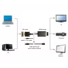 GEMBIRD VGA-naar-HDMI-adapterkabel, USB-gevoed 15cm - zwart