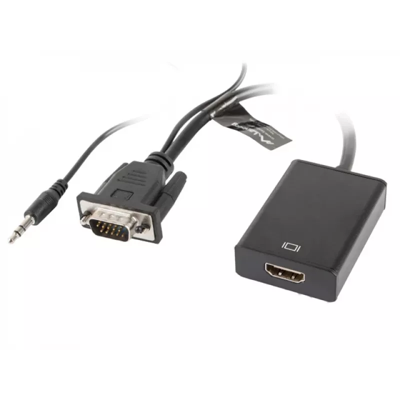 LANBERG videokabel adapter HDMI type A (standaard) VGA (D-Sub) 0,2 m zwart