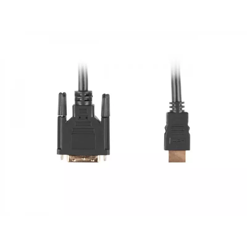 LANBERG HDMI(m)->DVI-d(m)(18+1)-kabel Single Link met vergulde stekkers - 3 m zwart