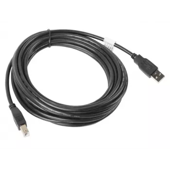 LANBERG USB-a(m)->USB-b(m) 2.0-kabel 5 m zwart