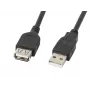 USB-A-naar-USB-A-kabel LANBERG CA-USBE-10CC-0007-BK, USB 2.0, 0,7 m, zwart