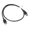 USB-A-naar-USB-A-kabel LANBERG CA-USBE-10CC-0007-BK, USB 2.0, 0,7 m, zwart