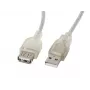 USB-kabel LANBERG CA-USBE-12CC-0018-TR 1,8 m USB 2.0 A‑naar‑A transparant