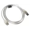 USB-kabel LANBERG CA-USBE-12CC-0018-TR 1,8 m USB 2.0 A‑naar‑A transparant