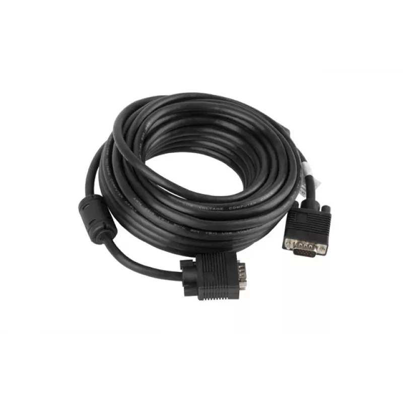LANBERG VGA-kabel VGA (D-Sub) – 10 m zwart