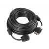 VGA-kabel LANBERG CA-VGAC-10CC-0150-B — 15 m, VGA (D-Sub) stekker-naar-stekker, zwart, ferrietkern