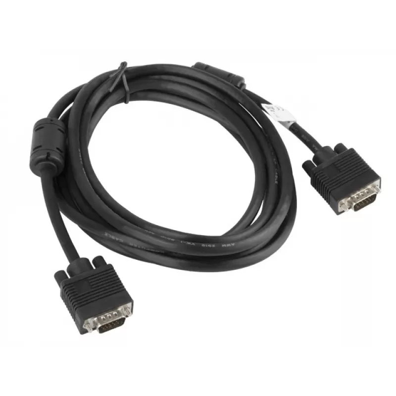 LANBERG VGA M/m-kabel, dubbel afgeschermd, ferriet, 3 m, zwart