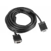 VGA-kabel LANBERG CA-VGAC-10CC-0050-B, 5 m, stekker-naar-stekker, PVC-mantel, ferrietkern, zwart