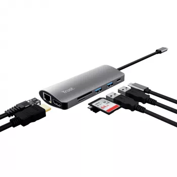Trust Dalyx interfacekaarten/adapters intern HDMI, RJ-45, USB 3.2 Gen 1 (3.1 Gen 1)