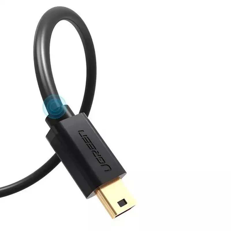 USB-kabel UGREEN 10385 Mini-USB 480 Mbit/s 1,5 m zwart, snel laden