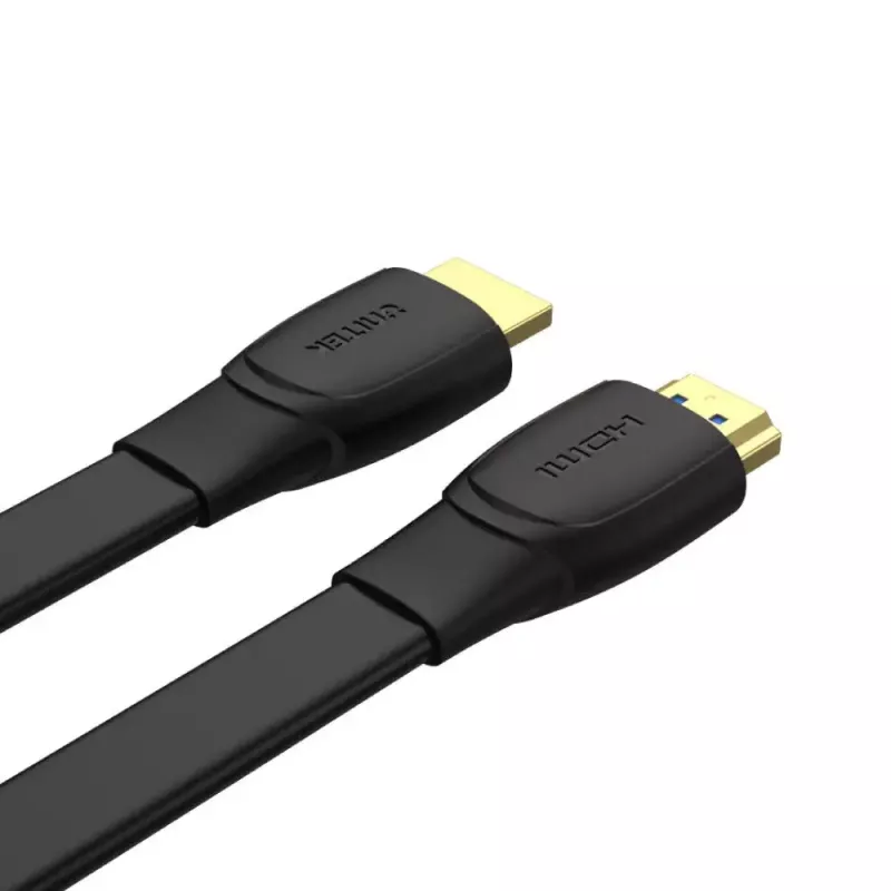 HDMI-kabel Unitek C11063BK-2M 2 m, HDMI 2.0, 18 Gbit/s, 4K@60Hz, ARC, plat zwart