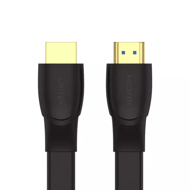 HDMI-kabel Unitek C11063BK-2M 2 m, HDMI 2.0, 18 Gbit/s, 4K@60Hz, ARC, plat zwart