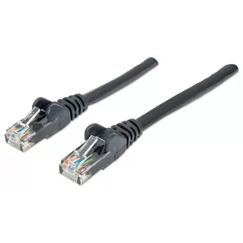 Intellinet netwerk-patchkabel, Cat6, 3 m, zwart, CCA, U/UTP, PVC, RJ45, vergulde contacten, snagless, met knikbescherming, levenslange garantie