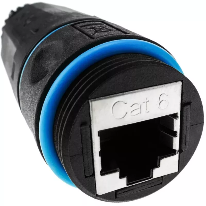 Techly IWP-MD C6-IP68T Kabel-genderchanger RJ-45 zwart