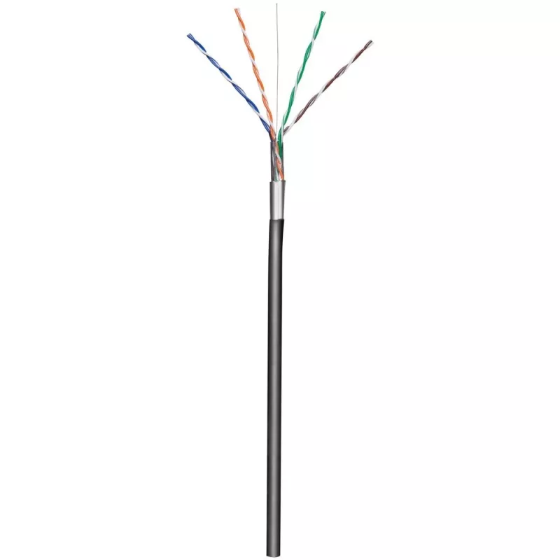 Techly F/UTP Hank kabel Cat.5E CCA 305m solid outdoor zwart ITP8-RIS-0305LO