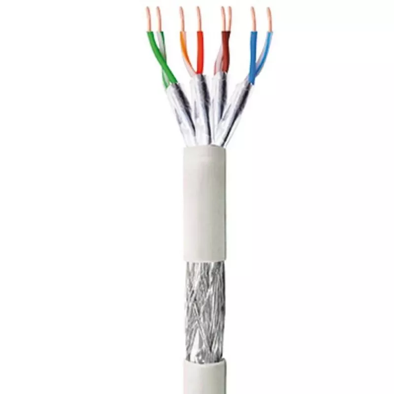 Netwerkkabel TECHLY Cat6 S/FTP ITP9-RIS-0305, 305 m, 250 MHz, CCA, grijs