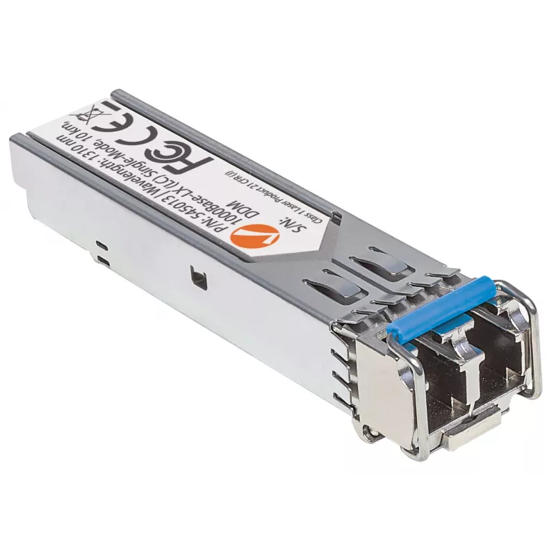 Intellinet Transceiver-module optisch, Gigabit-glasvezel-SFP, 1000Base-Lx (LC) singlemode-poort, 10 km, golflengte 1310 nm, MSA-conform, voldoet aan Cisco GLC-LH-SM, Ethernet, glasvezel, drie jaar garantie