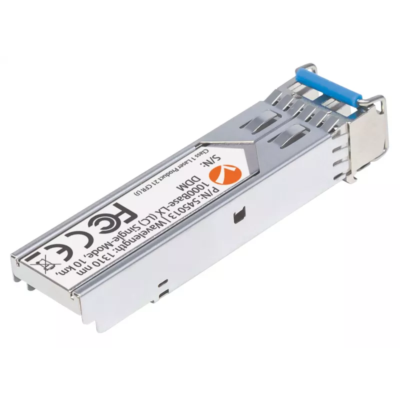 Intellinet Transceiver-module optisch, Gigabit-glasvezel-SFP, 1000Base-Lx (LC) singlemode-poort, 10 km, golflengte 1310 nm, MSA-conform, voldoet aan Cisco GLC-LH-SM, Ethernet, glasvezel, drie jaar garantie