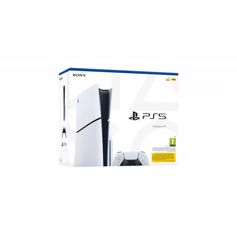Sony PlayStation 5 (modelgroep - Slim), PlayStation 5, zwart, wit, 16384 MB, GDDR6, 448 GB/s, AMD
