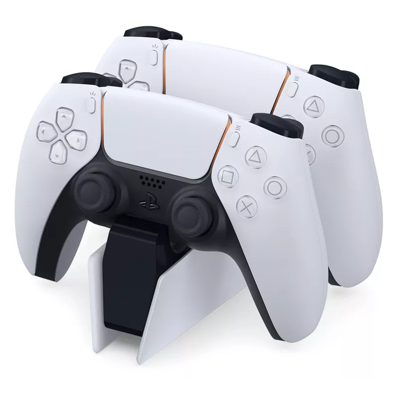 Oplaadstation Sony DualSense oplaadstation voor 2 PS5-controllers, wit, klikmechanisme