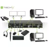 Techly IDATA DP-KVM2 KVM-switch zwart