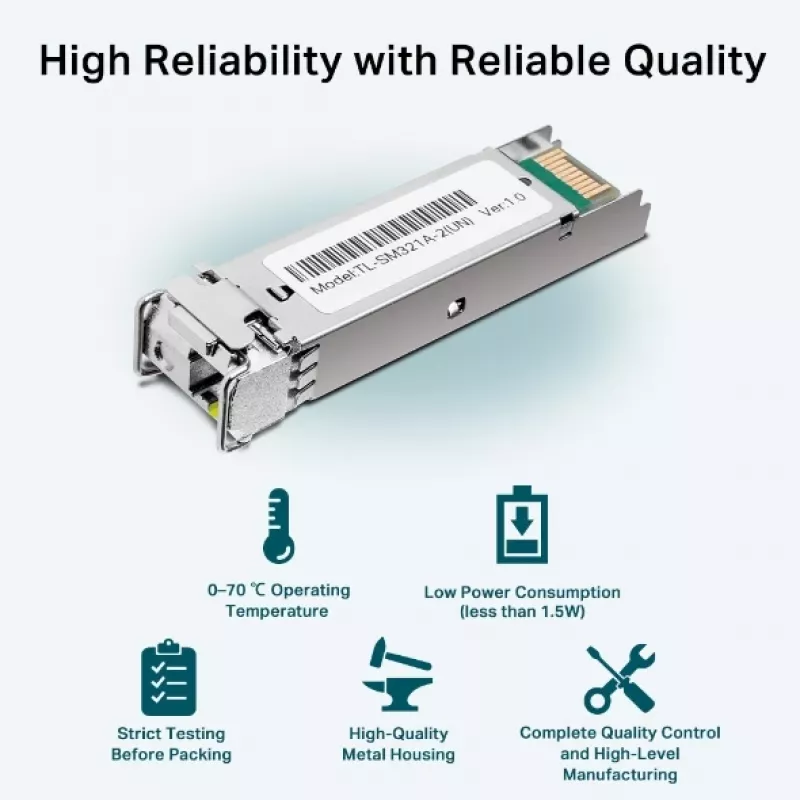 TP-Link Gigabit single-mode WDM bi-directionele SFP-module, glasvezel, 1250 Mbit/s, SFP, LC (UPC), 9/125 µm, BX