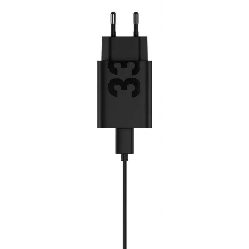 Ladeadapter Motorola TurboPower 33W USB-C GaN zwart, 1 m kabel, EU-stekker