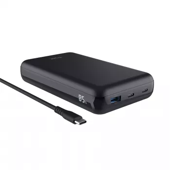 Trust Laro - powerbank - 20000 mAh - 100 Watt - 5 A - QC 3,0, Power Delivery 3,0 + PPS - 3 uitgangsaansluitingen (4 pin USB Type A (QC 3,0), 2 x 24-