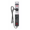 Stekkerdoos ActiveJet ACJ COMBO 5G 1.5M — 5x Type-E-stopcontacten, 1,5 m kabel, 2300 W, 10 A, Type-E-stekker