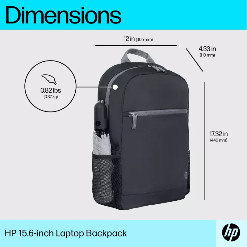 HP 15,6 inch laptoprugzak, rugzak, 370 g