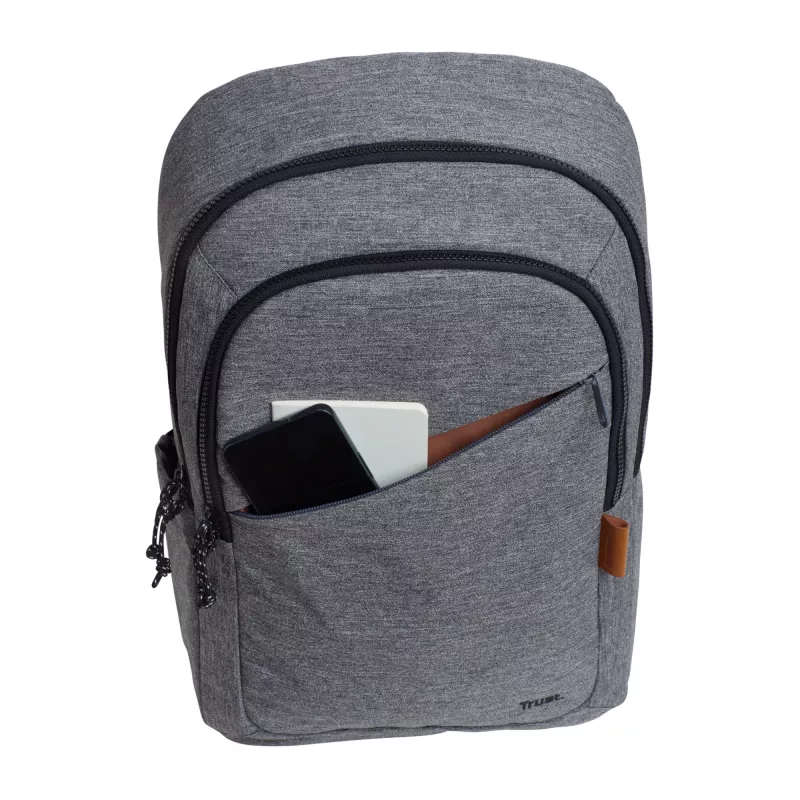 Rugzak Trust Avana 40,6 cm 16 inch grijs 3 vakken