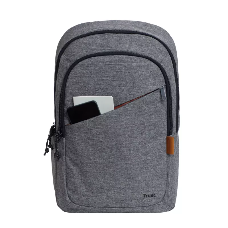 Rugzak Trust Avana 40,6 cm 16 inch grijs 3 vakken