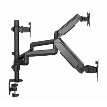 Monitorsteun GEMBIRD MA-DA3-01 3-arm tafelklem/tafeldoorvoer voor maximaal 3×27 inch, VESA 75/100, gasveer, zwart