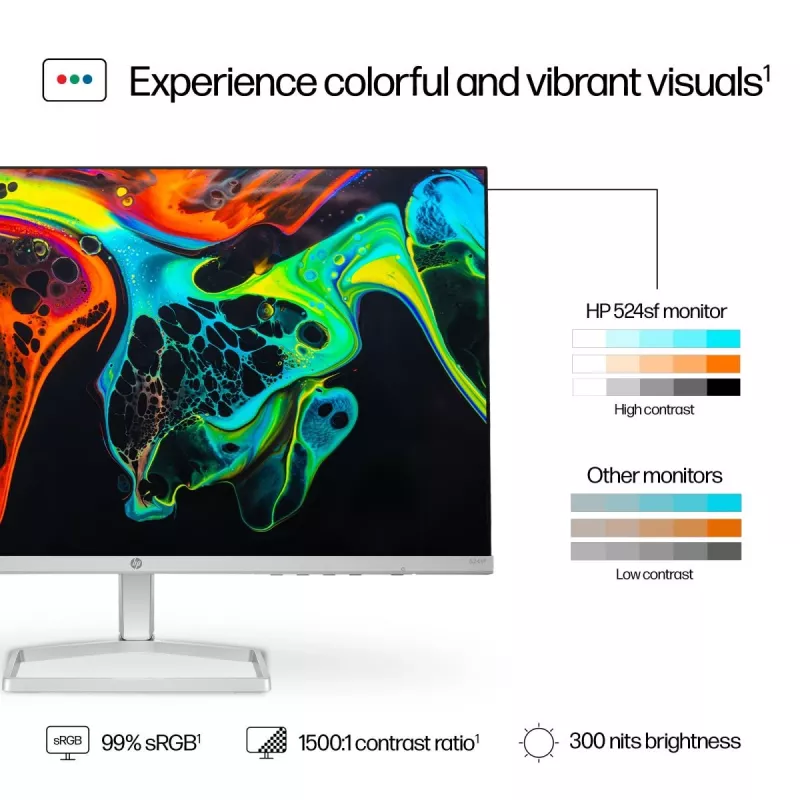 HP desktopmonitor – Serie 5 524sf – 24 inch – 1920x1080 (FHD) – IPS