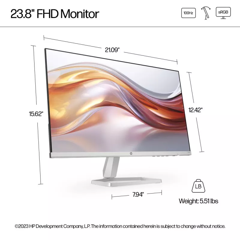 HP desktopmonitor – Serie 5 524sf – 24 inch – 1920x1080 (FHD) – IPS