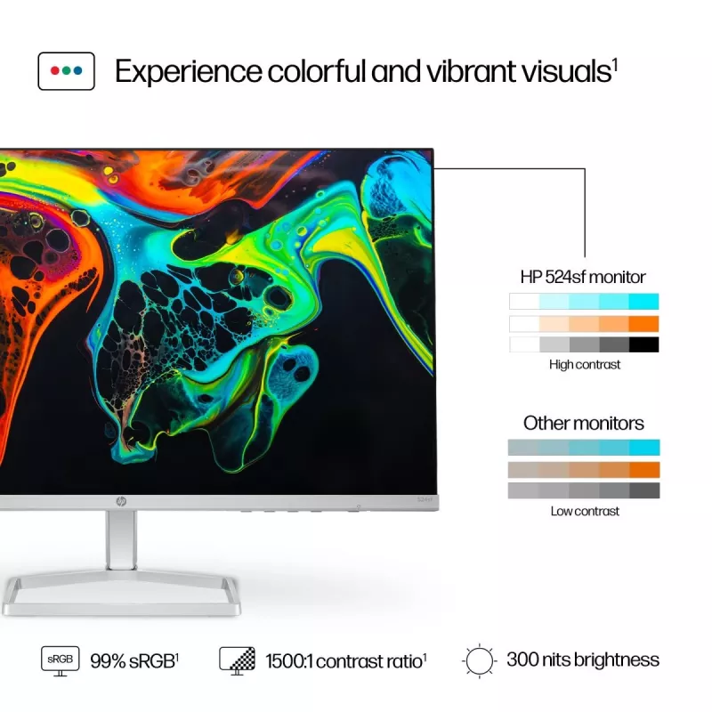 HP desktopmonitor – Serie 5 524sf – 24 inch – 1920x1080 (FHD) – IPS