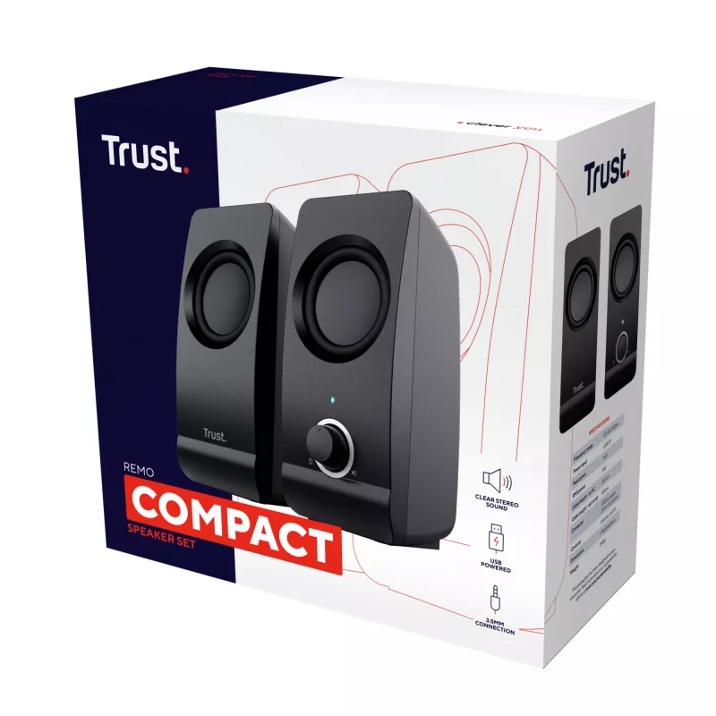Trust Remo 2.0 1-weg zwart bedraad 8 W