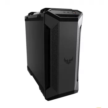 PC-behuizing ASUS TUF Gaming GT501 midi tower — zwart, ondersteunt ATX/Micro‑ATX/Mini‑ITX/E‑ATX, 3x120mm voor, 1x140mm achter, 42 cm GPU, 18 cm CPU-koeler