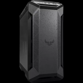 PC-behuizing ASUS TUF Gaming GT501 midi tower — zwart, ondersteunt ATX/Micro‑ATX/Mini‑ITX/E‑ATX, 3x120mm voor, 1x140mm achter, 42 cm GPU, 18 cm CPU-koeler