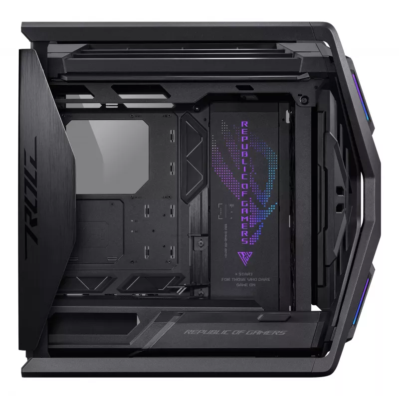 PC-behuizing ASUS ROG Hyperion GR701 BTF Edition tower — zwart, gehard glas, ondersteuning voor E-ATX/ATX/microATX, 46 cm GPU, 420 mm bovenste radiator