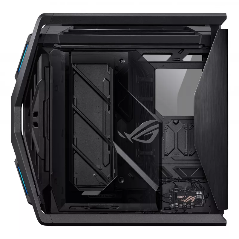 PC-behuizing ASUS ROG Hyperion GR701 BTF Edition tower — zwart, gehard glas, ondersteuning voor E-ATX/ATX/microATX, 46 cm GPU, 420 mm bovenste radiator