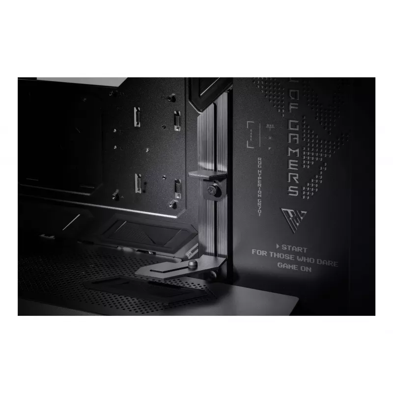 PC-behuizing ASUS ROG Hyperion GR701 BTF Edition tower — zwart, gehard glas, ondersteuning voor E-ATX/ATX/microATX, 46 cm GPU, 420 mm bovenste radiator