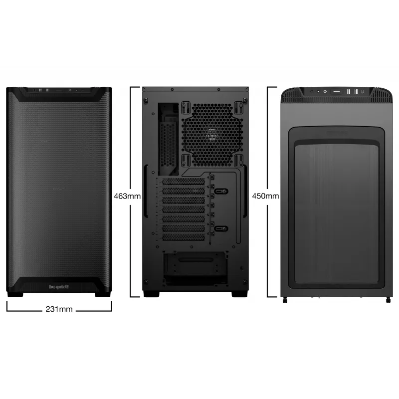 PC-behuizing be quiet! PURE BASE 501 Airflow midi tower zwart