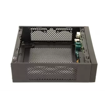 PC-behuizing CHIEFTEC IX-01B-OP Small Form Factor SFF Mini-ITX, 1×3,5-inch bay, staal, zwart