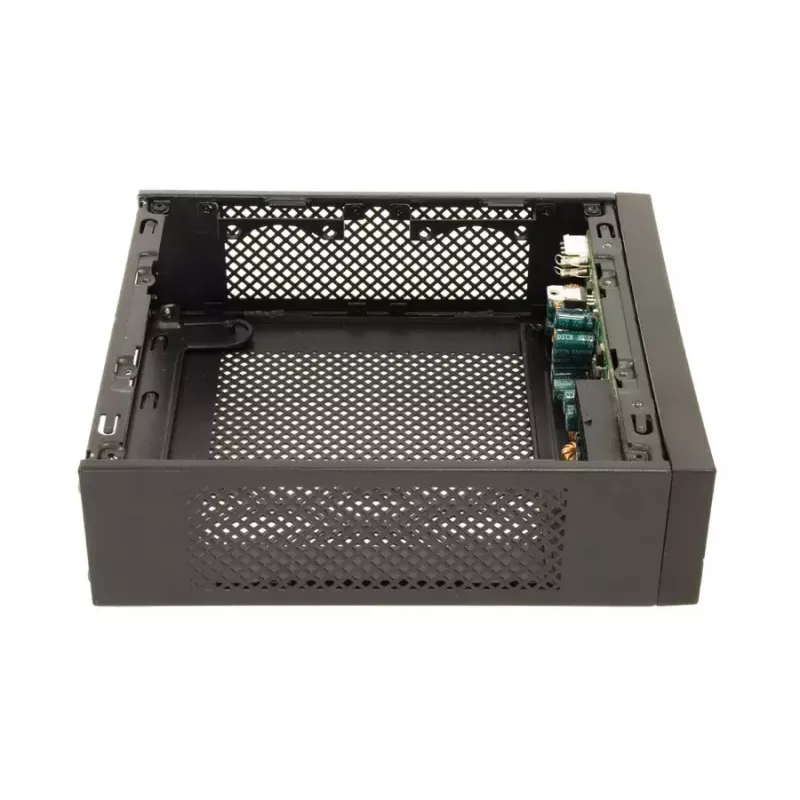 PC-behuizing CHIEFTEC IX-01B-OP Small Form Factor SFF Mini-ITX, 1×3,5-inch bay, staal, zwart